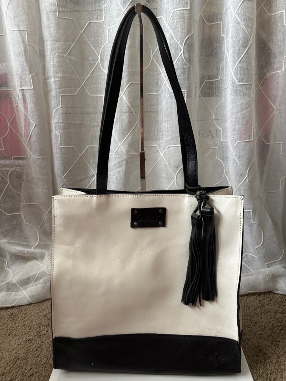 NWOT Patricia Nash Colorblock Toscano Leather Tote with Dust Bag-Style P507260